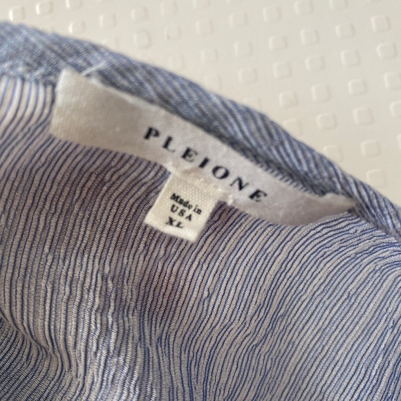 Blue Cold Shoulder Blouse - Picture 4 of 4